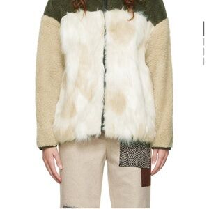 Women's Faux Fur Patchwork Jacket